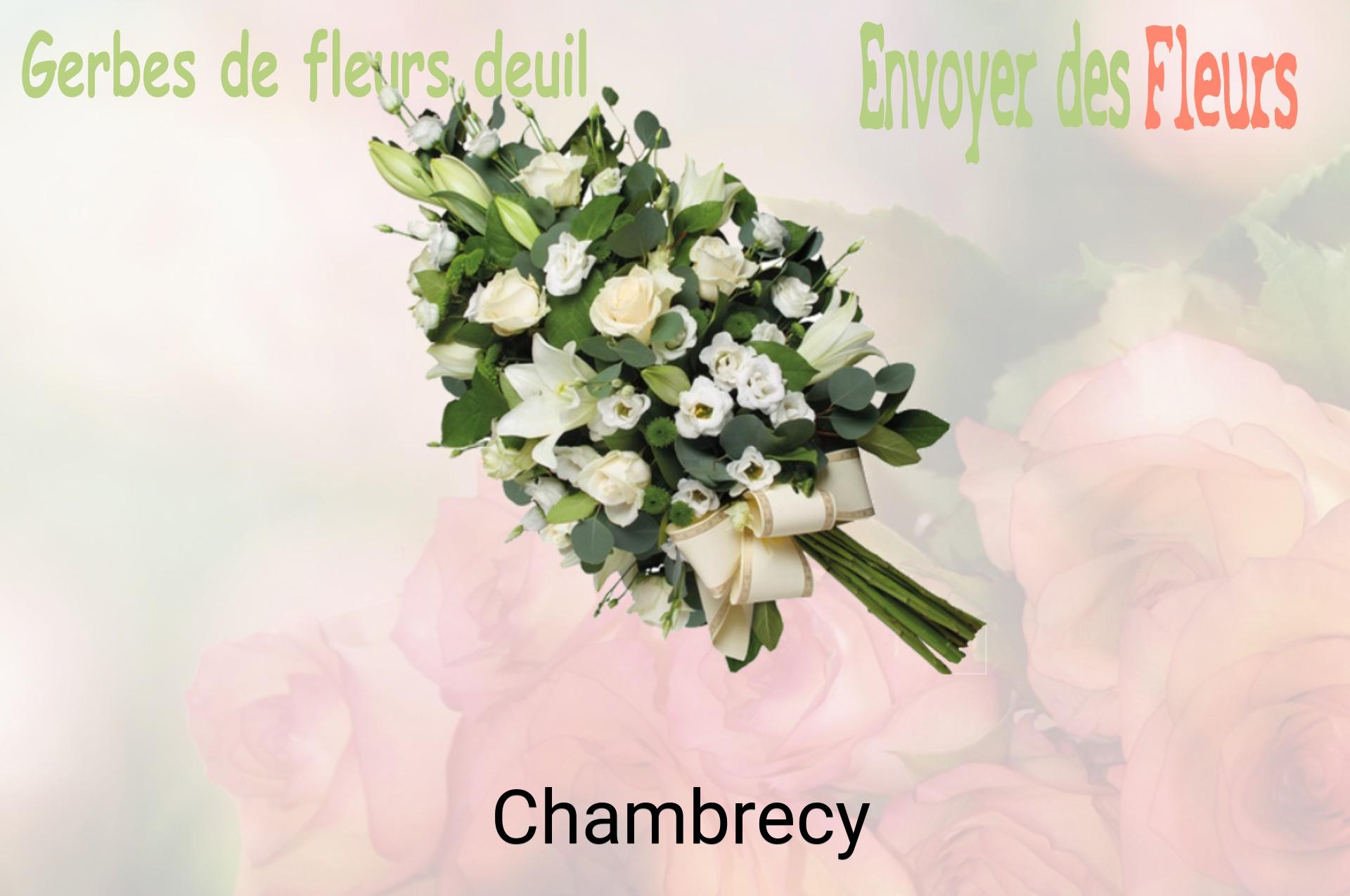 Gerbe de fleurs de deuil livrée à Chambrecy